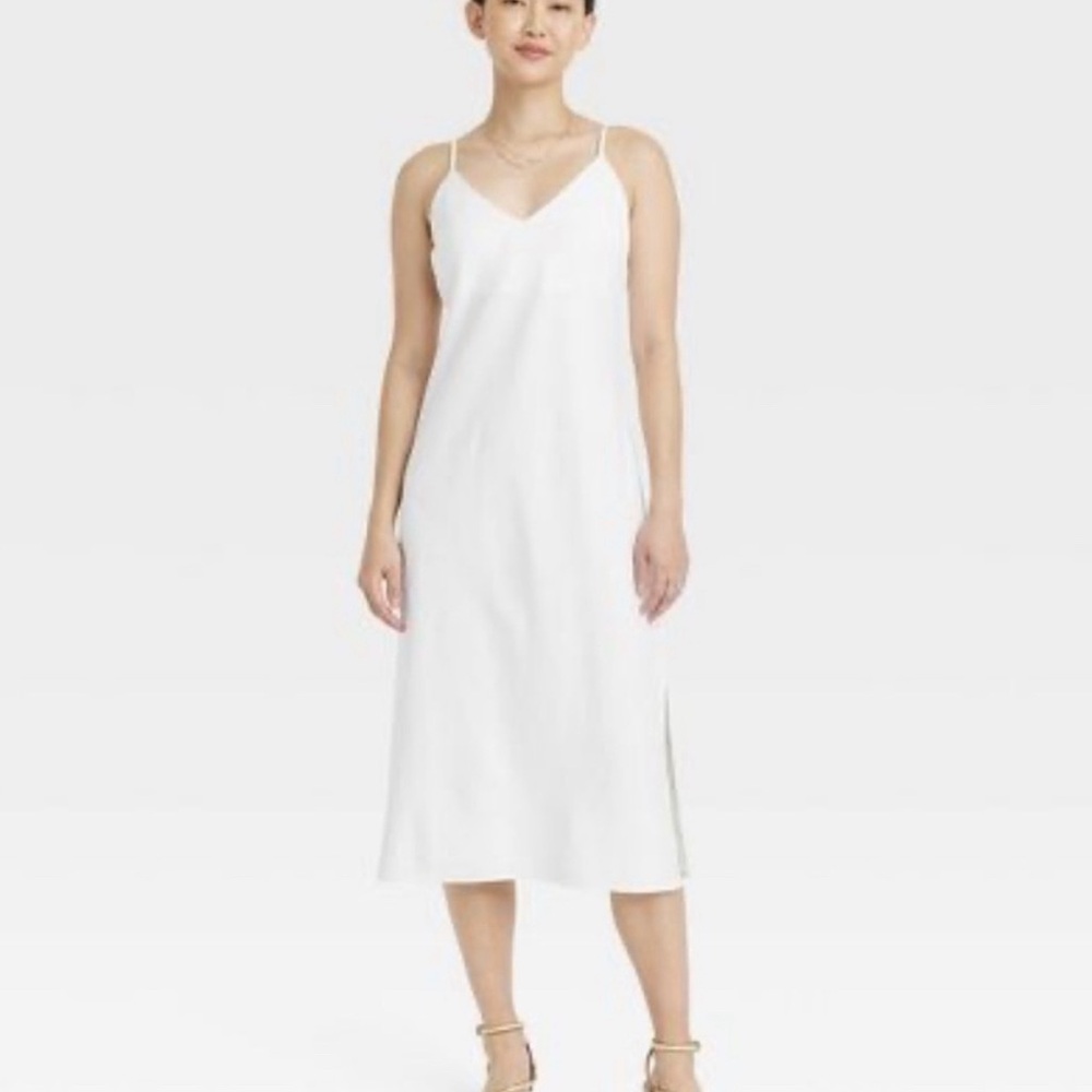 Elegant White Slip Dress